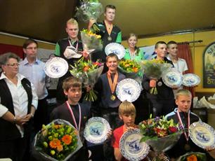 Wesley, Arjen en Kevin de nieuwe Nederlandse Kampioenen Junioren Zoet 2012