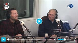 Bondscoach Jan van Schendel en Klaas van Eerden op Radio 1