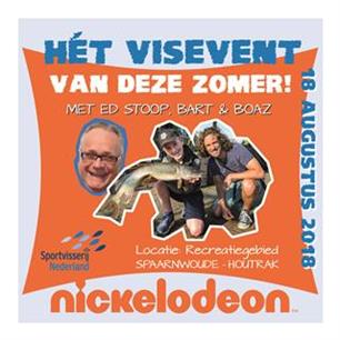 Kom 18/8 ook naar HET Nickelodeon jeugdvisevent Viskampioen 2018 in Spaarnwoude (gratis toegang!)